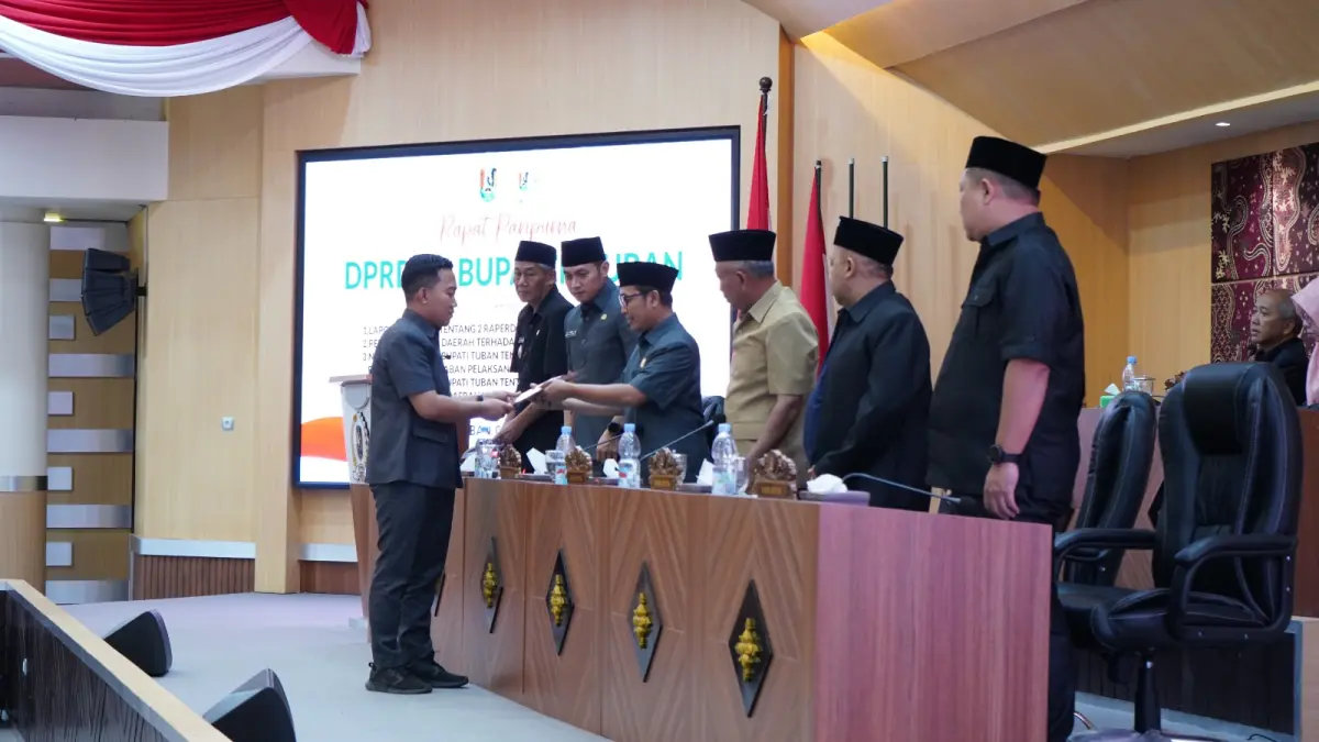 Rapat paripurna DPRD pembahasan raperda bersama pemerintah daerah beberapa bulan lalu. (M. MAHFUDZ MUNTAHA/RADAR TUBAN)