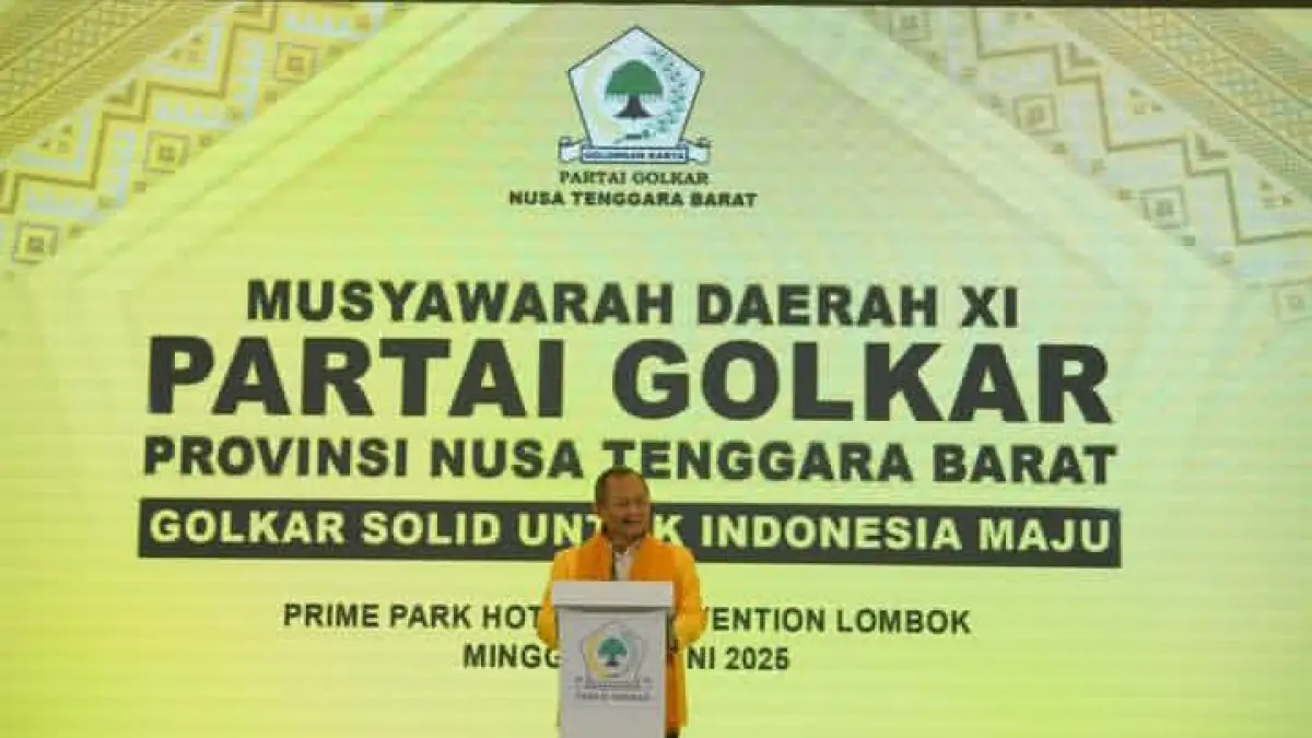 Sekjen Partai Golkar, Sarmuji saat mewakili ketum Bahlil membuka musda ke-XI partai golkar. (Instagram @m.sarmuji)