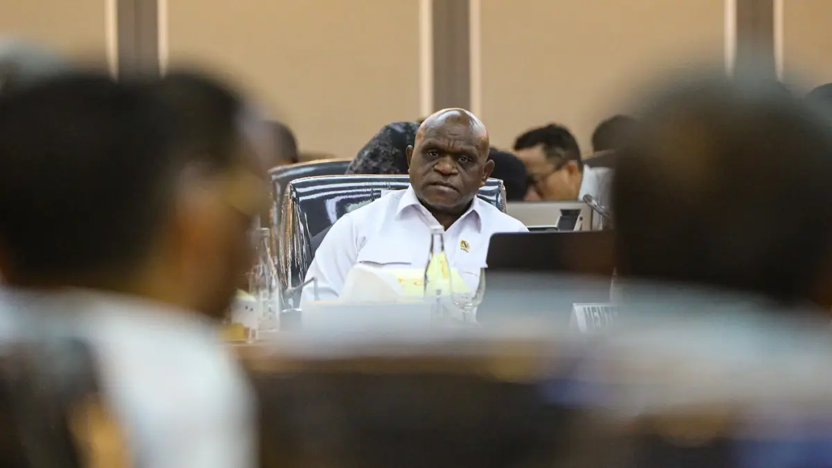 Menteri Hak Asasi Manusia (HAM) Natalius Pigai. ((Salman Toyibi/Jawa Pos)