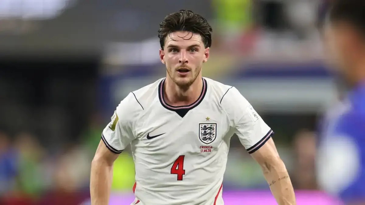 Gelandang andalan Timnas Inggris, Declan Rice. (Getty/Images Sport)