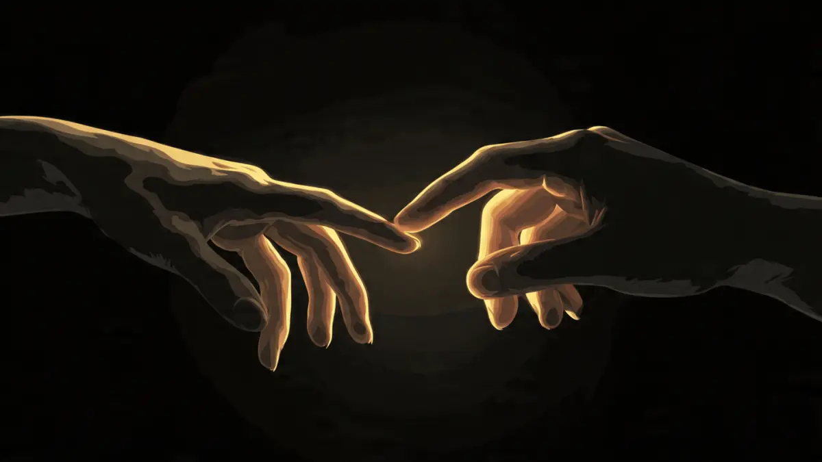 Ilustrasi dua tangan. (RADARTUBAN/AI)