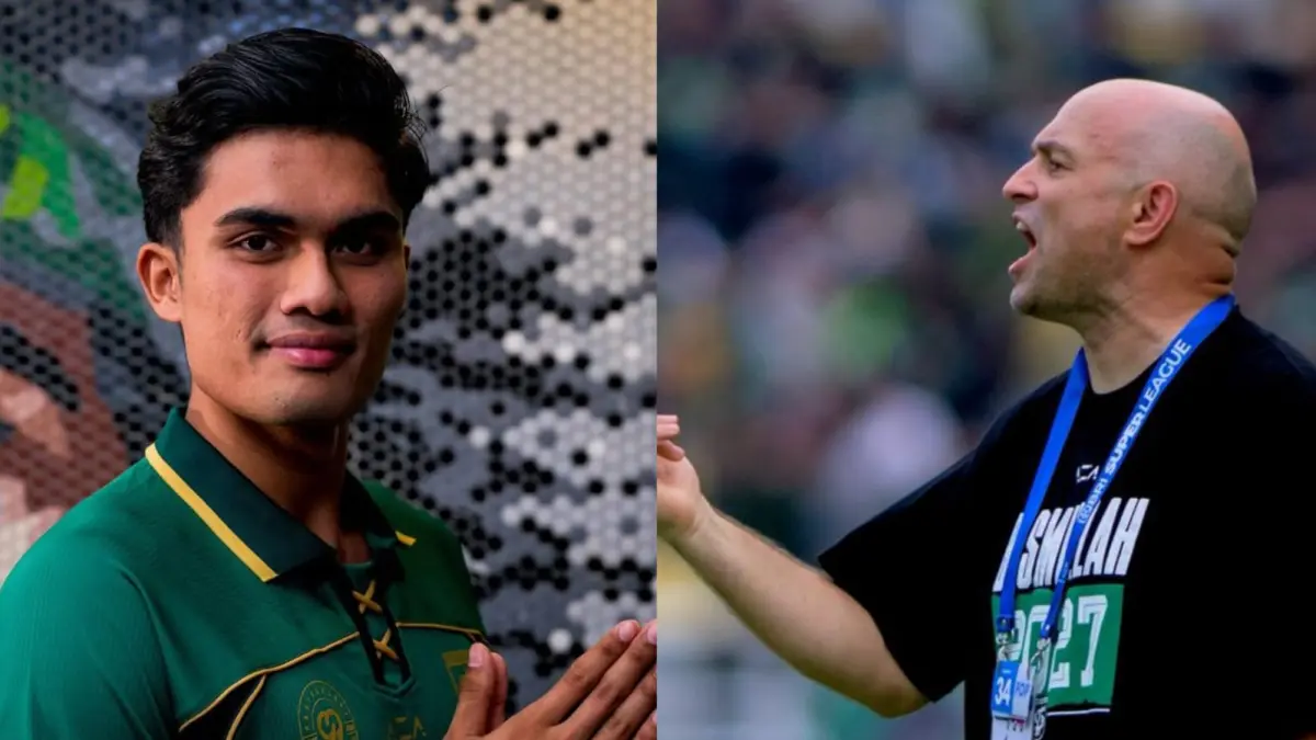 Pelatih dan pemain baru Persebaya, Bernardo Tavares dan Ramadan Sananta. (Official Persebaya)