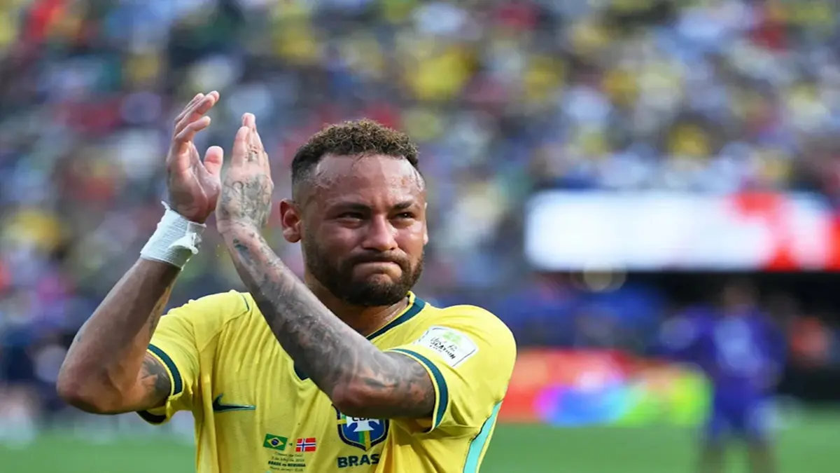 Tangis Neymar usai perjalanan Brazil terhenti di tangan Norwegia dalam babak 16 besar Piala Dunia 2026. (Yahoo)