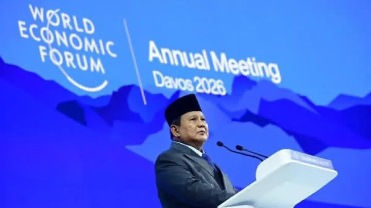 Presiden saat menyampaikan pidato World Economy Forum (WEF) 2026. (Instagram @prabowo)