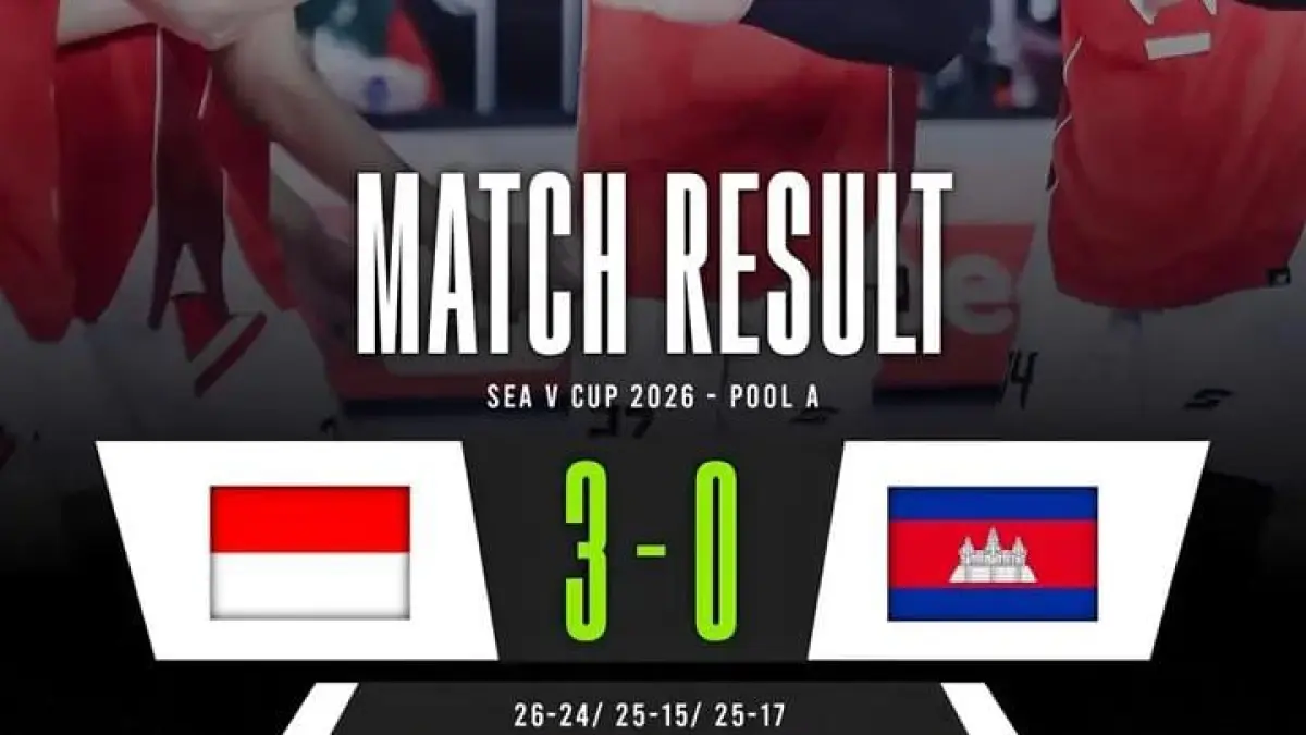 Poin Timnas Voli Putra Indonesia di Ajang SEA V Cup 2026. (Instagram @volleyballmotions.ina)