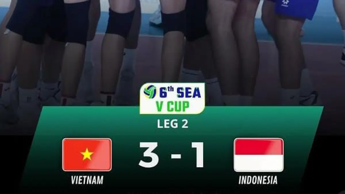 Perolehan skor Indonesia vs Vietnam. ( Instagram @volinesia_)