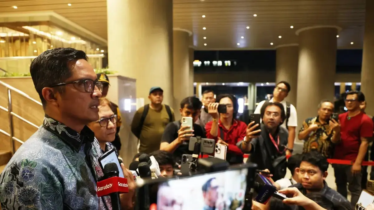 Kuasa hukum mantan Jampidsus Febrie Adriansyah, Febri Diansyah. (Dery Ridwansah/ JawaPos.com)