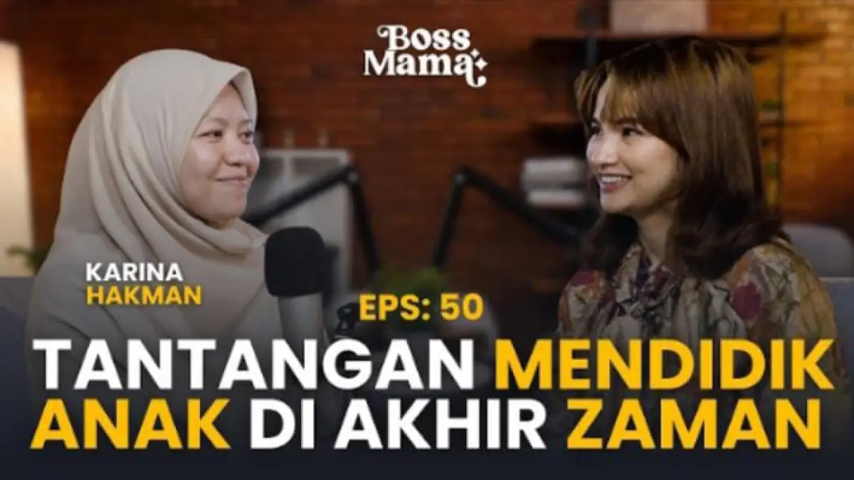 Sabrina Anggraini bersama Teh Karin saat berdiskusi tentang pola asuh keluarga dan cara efektif mengelola emosi anak. (YouTube Boss Mama)