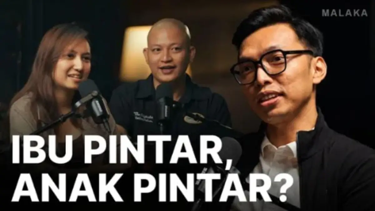 Cania Citta dan Dea Anugrah bersama Riza Arif Putranto saat berdiskusi tentang Penjelasan kecerdasan anak diturunkan oleh orangtua. (YouTube Malaka Project id)