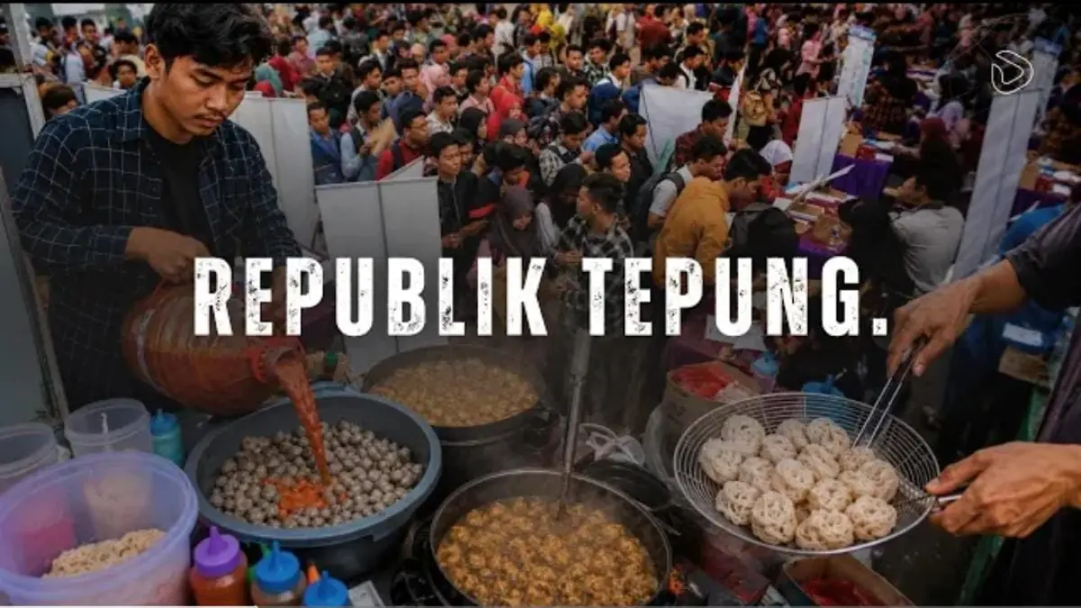 maraknya pedagang kaki lima yang menjual makanan bertepung di pinggir jalan. (Tangkapan Layar YouTube Kedati Demikian)