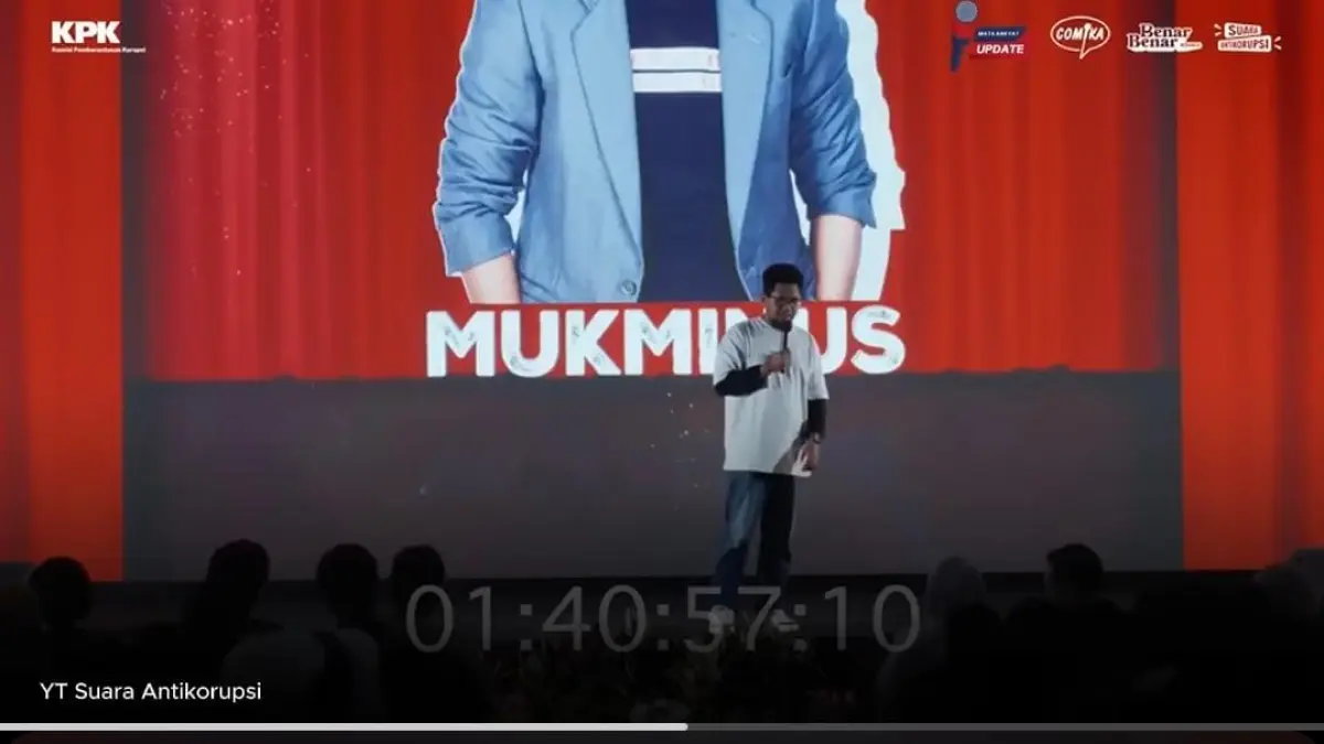 Penampilan Mukmin di panggung Suara Antikorupsi KPK. (Tangkapan layar youtube)