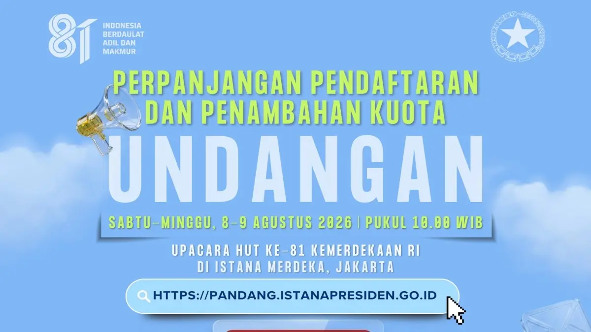 Pemerintah kembali membuka war tiket upacara HUT ke-81 RI pada 8-9 Agustus 2026. (instagram.com/kemensetneg.ri)
