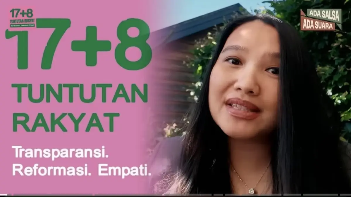 Salsa Erwina membahas evaluasi Tuntutan 17+8. (Tangkapan layar youtube Salsa Erwina)