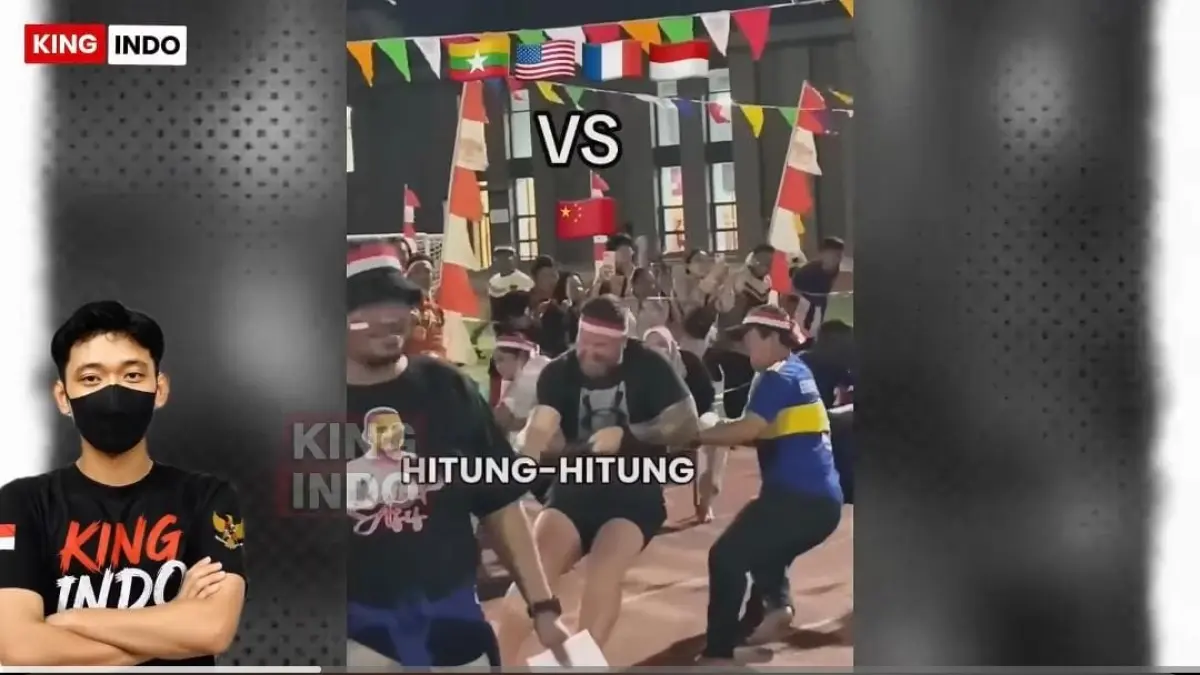 Ilustrasi bule mengikuti lomba agustusan. (Tangkapan layar Youtube KING INDO)