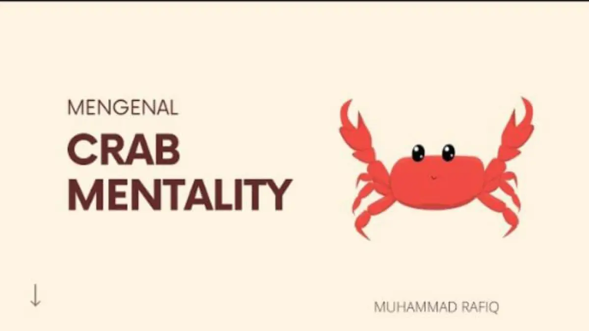  Ilustrasi Crab mentality. (Tangkapan layar YouTube Yukberkembang8193)