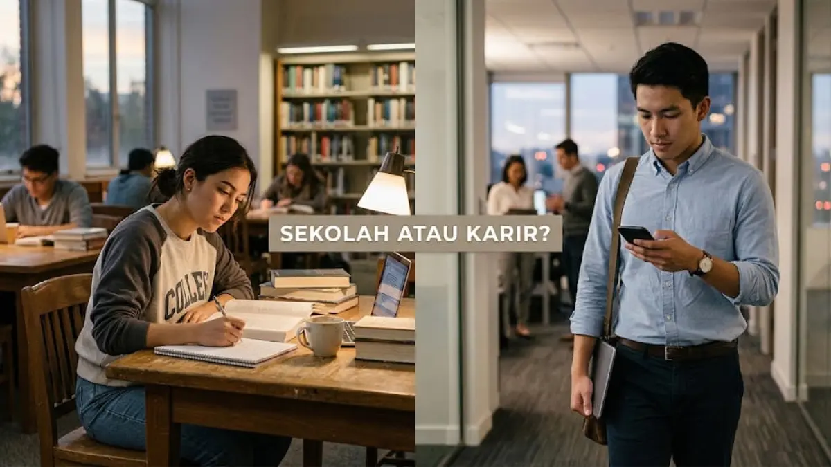 Foto ilustrasi fenomena sekolah atau karir. (RADARTUBAN/AI)