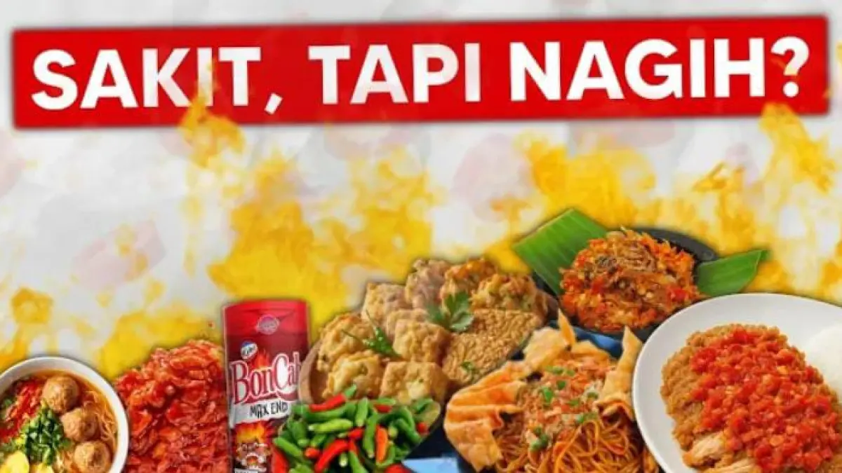 ilustrasi berbagai kuliner pedas Indonesia yang mudah kita jumpai sehari-hari. (Tangkapan layar YouTube Duzzles)