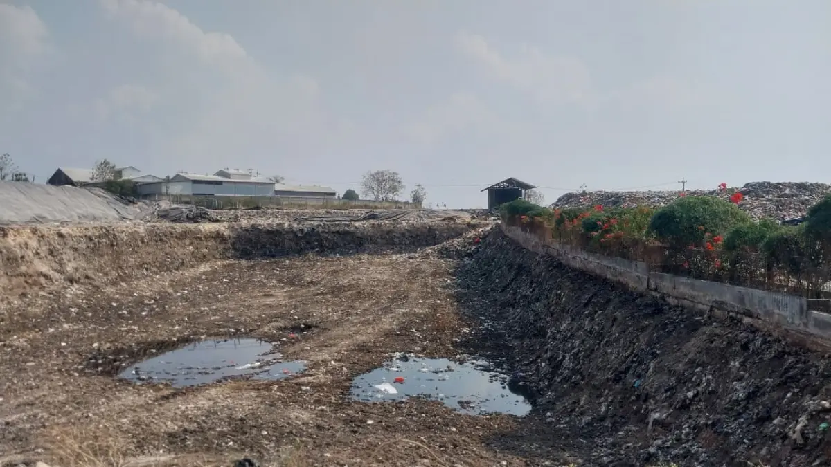 Lokasi TPA Gunung Panggung di Kelurahan Gedongombo, Kecamatan Semanding yang batal dinaikkan levelnya menjadi Tempat Pengolahan Sampah Terpadu (TPST). (Radar Tuban)