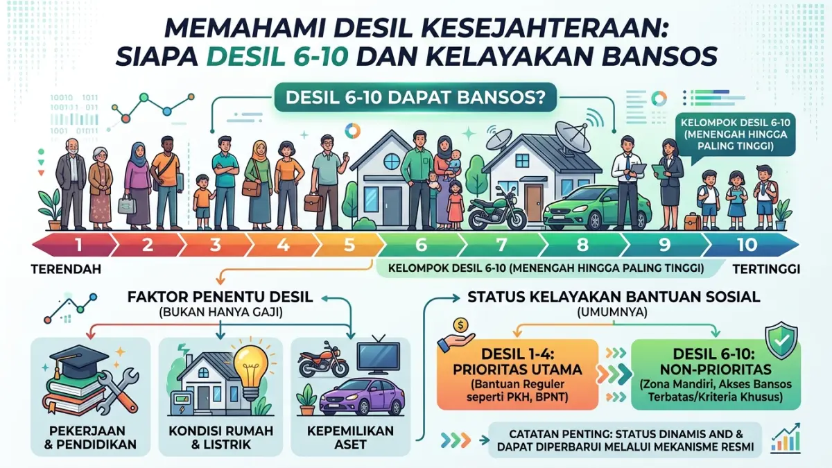 Ilustrasi desil 6-10. (Radar Tuban/ AI)