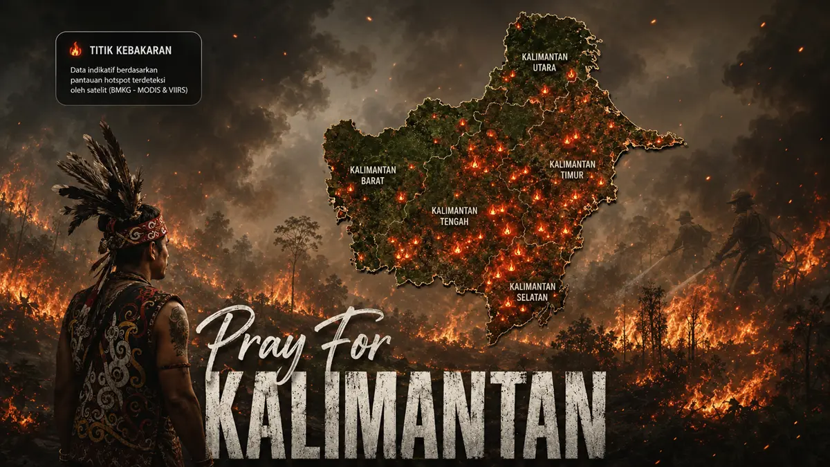 Karhutla Kalimantan mencapai 33.837 hektare hingga Juli 2026. (instagram.com/info_kaltim)