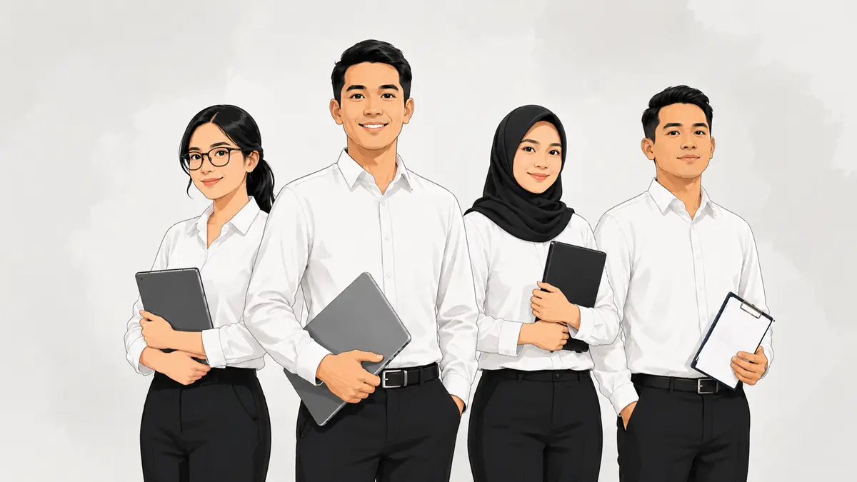 Rincian gaji pokok PNS dan PPPK 2026 berdasarkan golongan dan atura. (RADARTUBAN/AI)