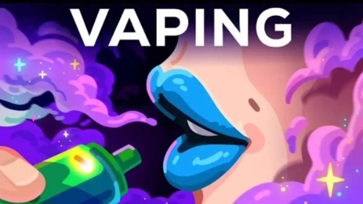 Foto ilustrasi fenomena seseorang sedang menghisap Vape. (tangkapan layar video YouTube kanal Kurzgesagt)