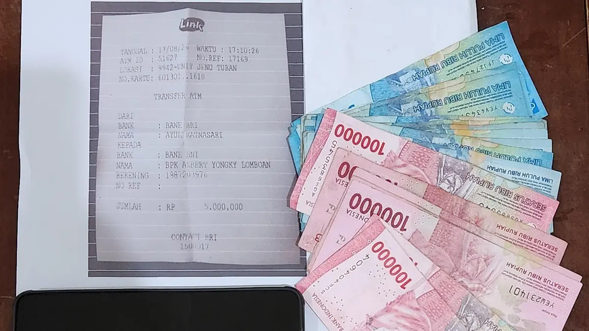 Sejumlah barang bukti kasus pegawai SPPG Jenu yang diduga mengancam mantan kekasihnya. (Istimewa)
