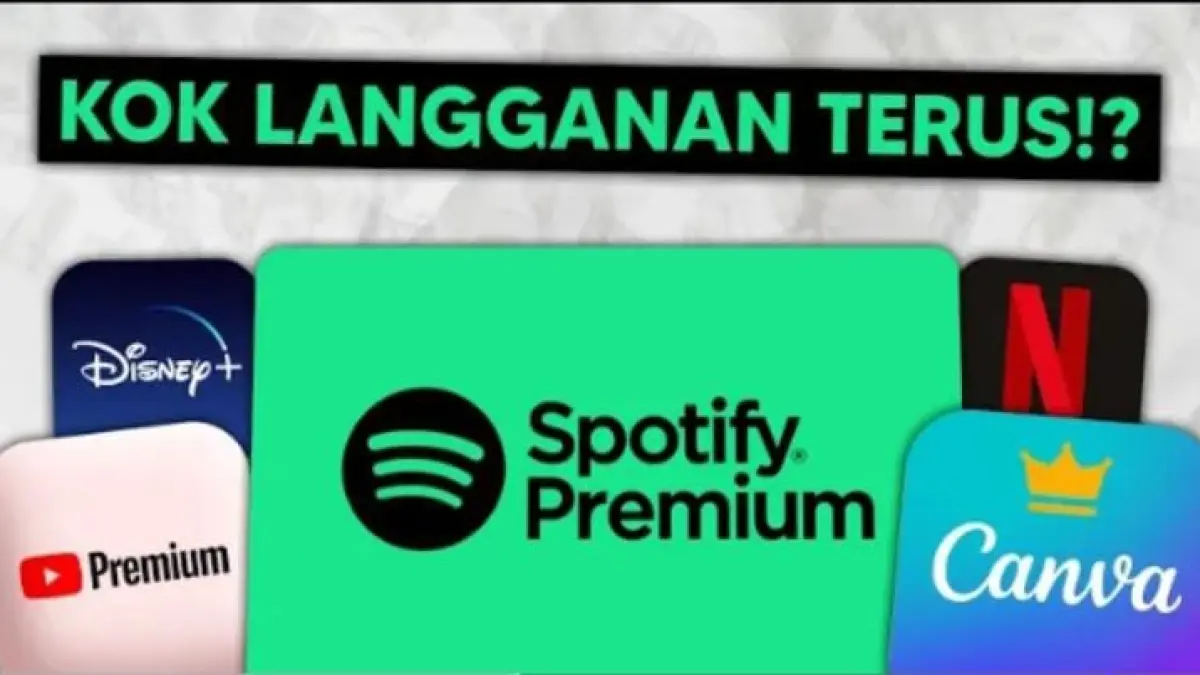 Gambar aplikasi digital berbayar yang menerapkan sistem berlangganan bulanan bagi para penggunanya. ( Tangkapan layar video YouTube Duzzles)