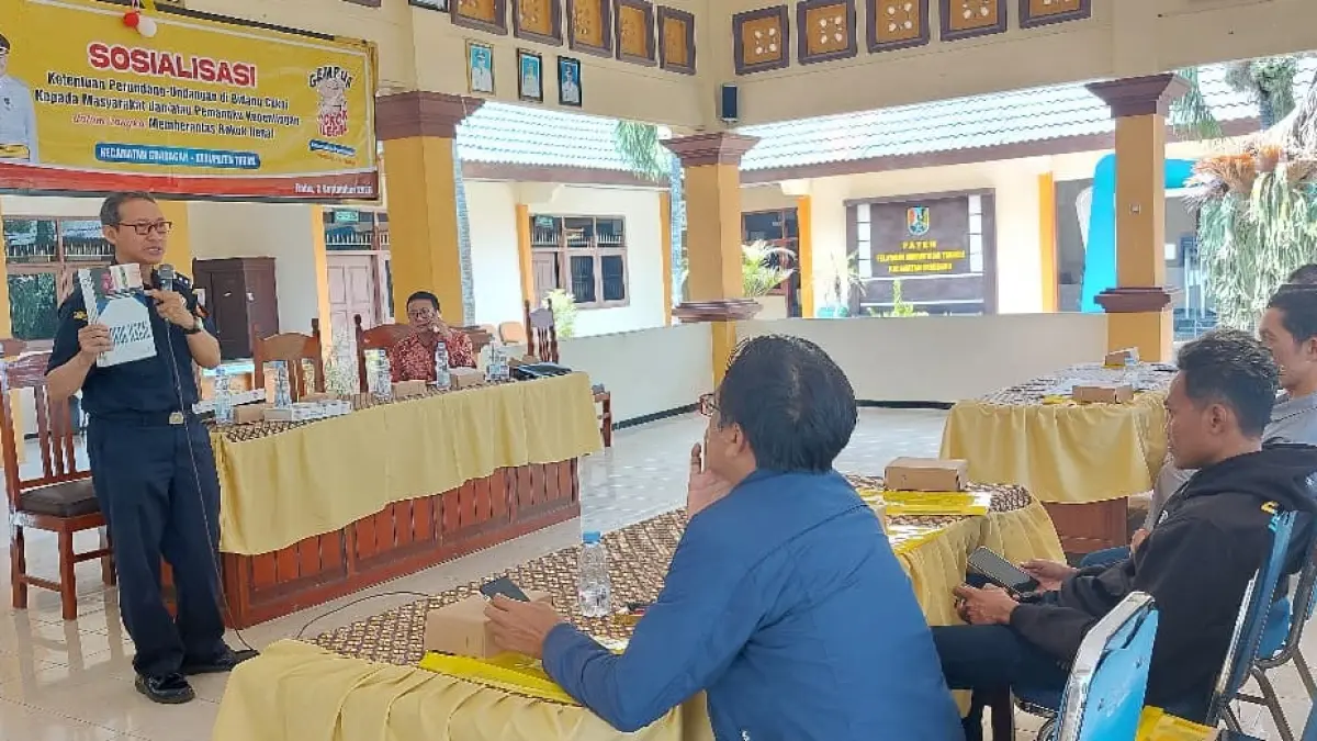 Sosialisai Bea Cukai terkait rokok ilegal. (Istimewa)