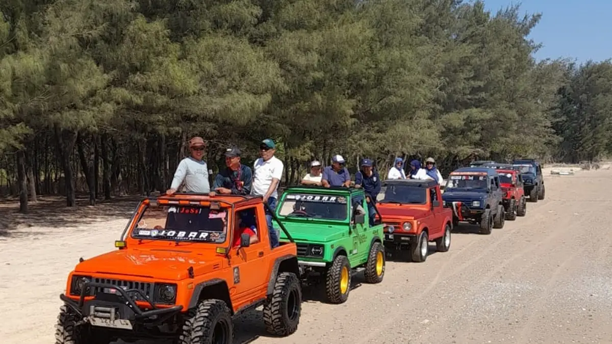 Konsep wisata jeep disiapkan di Tuban dengan rute lintas destinasi. Mulai petik kelengkeng, ecopark, pantai hingga jalur offroad. (Radar Tuban)