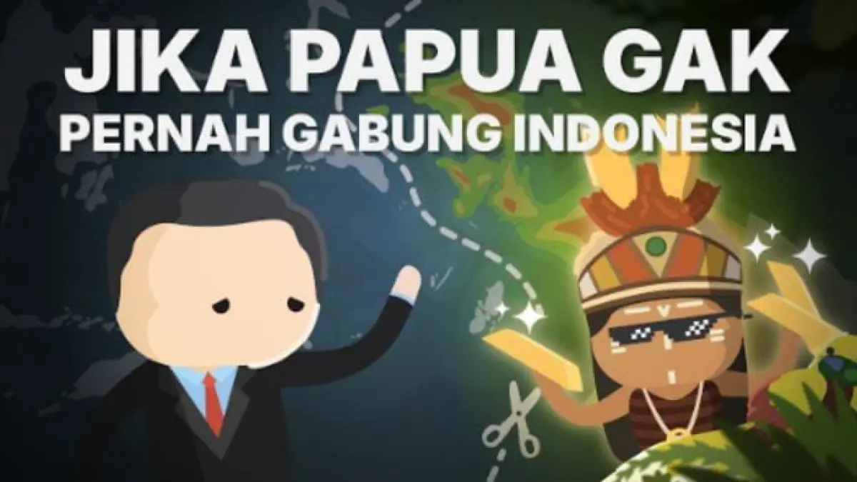 Ilustrasi bagaimana jika Papua tidak bergabung dengan Indonesia. (Tangkapan layar Youtube Kok Bisa)