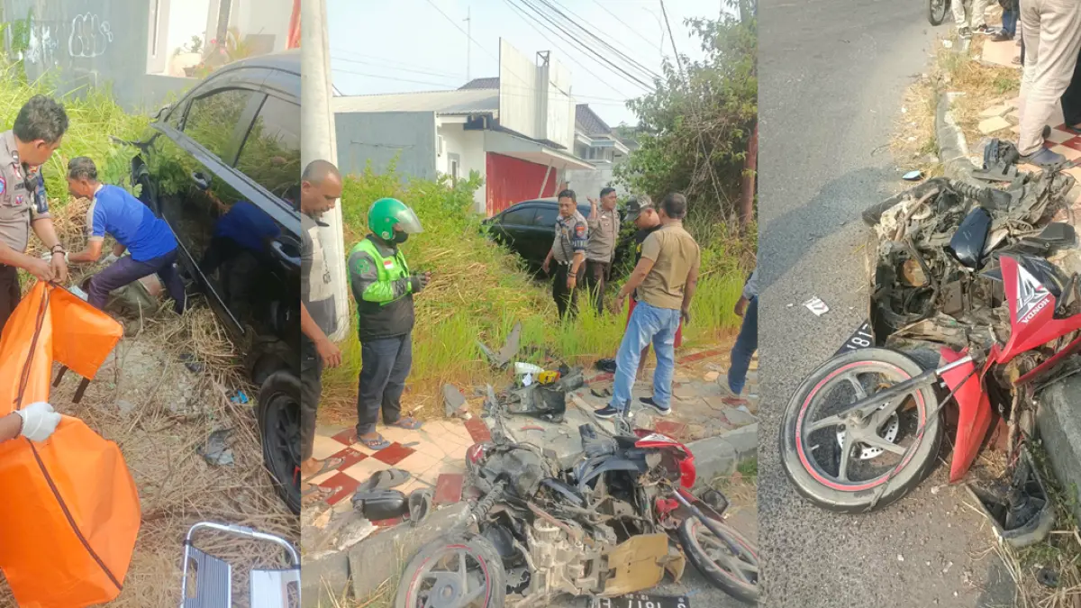 Kecelakaan maut di Jalan Soekarno-Hatta atau di simpang tiga Mondokan Tuban menewaskan Moch Nisfu Ramadhan Putra, dua korban lain mengalami luka dan dirawat. (Radar Tuban)