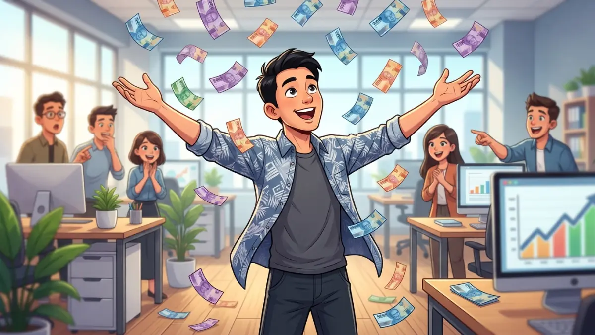 Ilustrasi investasi di kalangan generasi muda. (Radar Tuban/ AI)