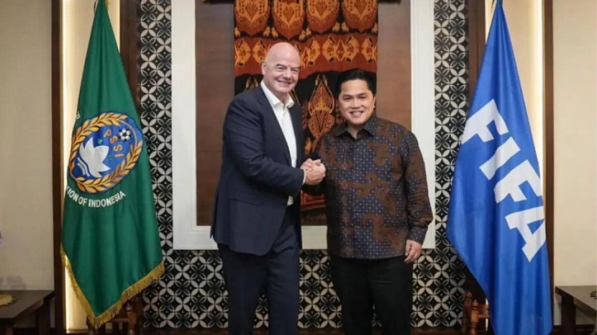 Erick Thohir menegaskan dukungan PSSI kepada Gianni Infantino. (Dok. PSSI)