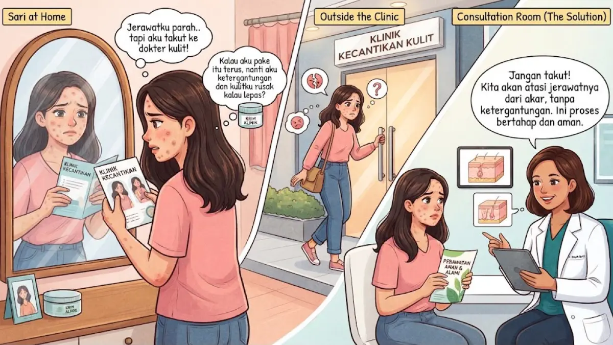 Ilustrasi pasien melakukan konsultasi bersama dokter. (Radar Tuban/ AI)