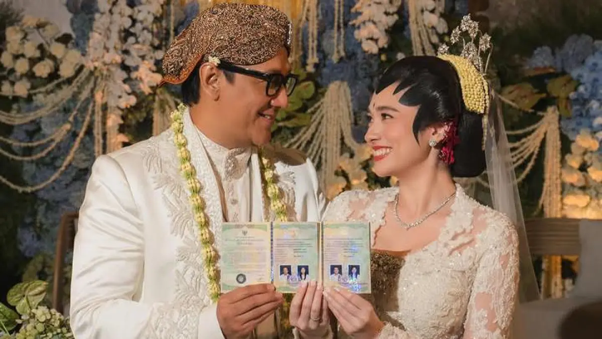 Pernikahan Andre Taulany dan Amanda Rigby. (Instagram.com/andreastaulany)