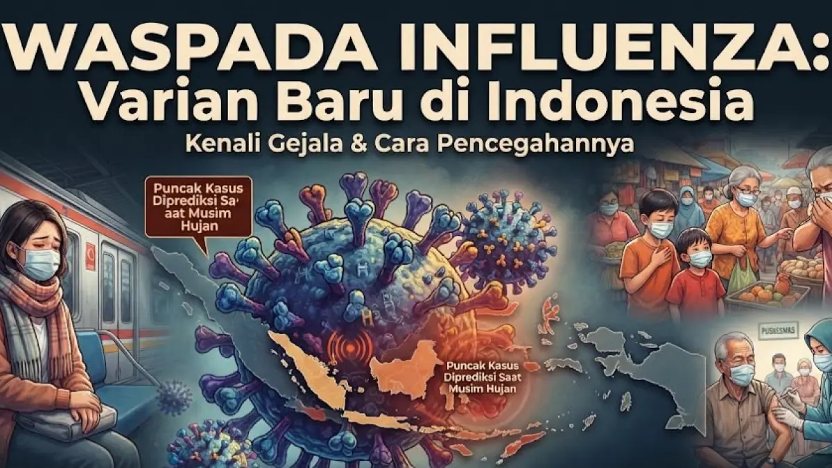 ilustrasi influenza yang sekarang melanda masyarakat Indonesia. (Radar Tuban/ AI)
