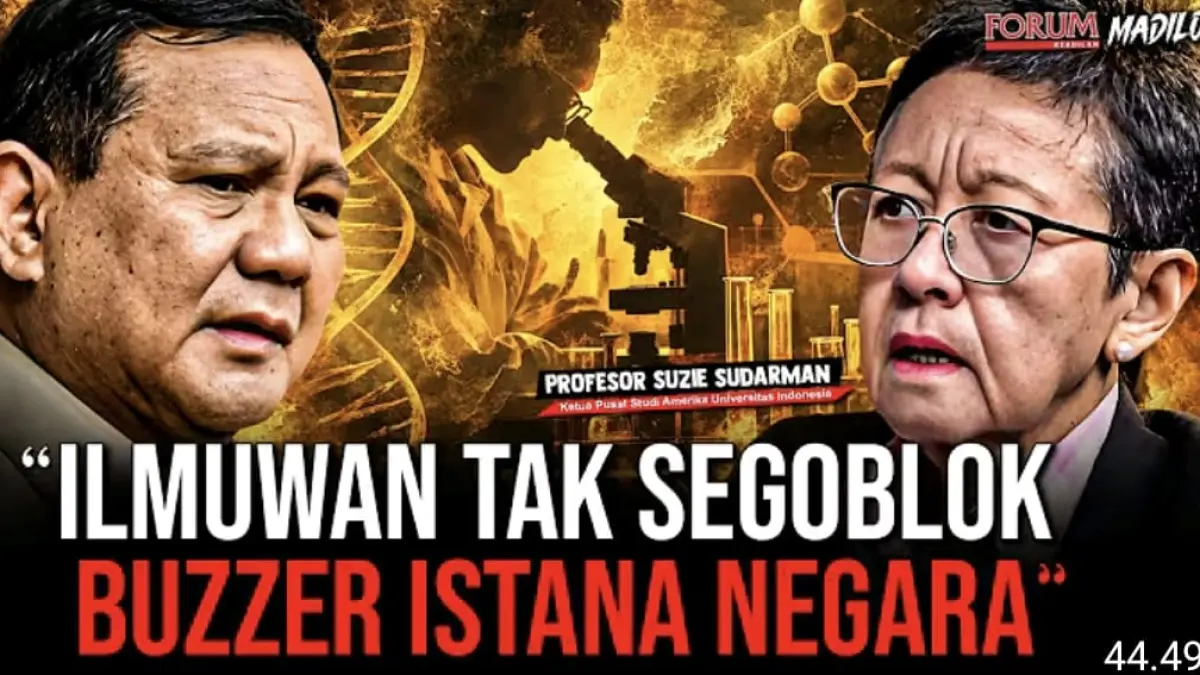 Tayangan prof. suzie dalam wawancara menyoal prabowo sebut pakar goblok. (youtube.com/ ForumKeadilanTV)
