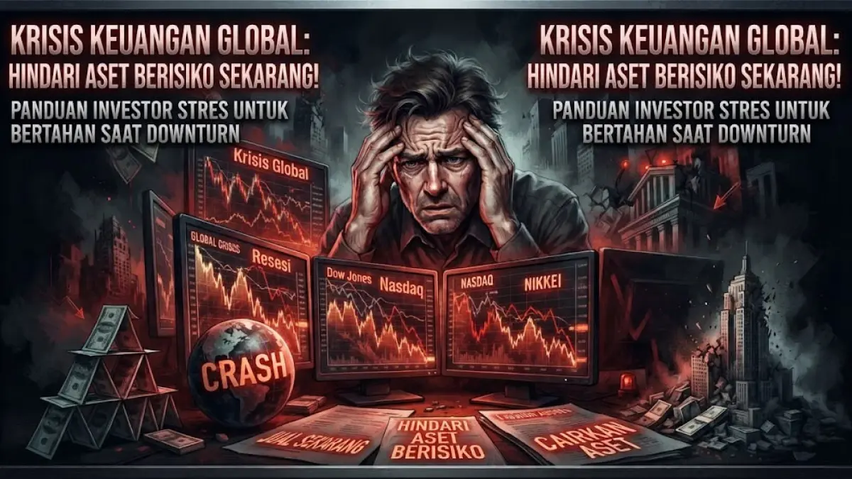 ilustrasi krisis keuangan global. (RADARTUBAN/AI)