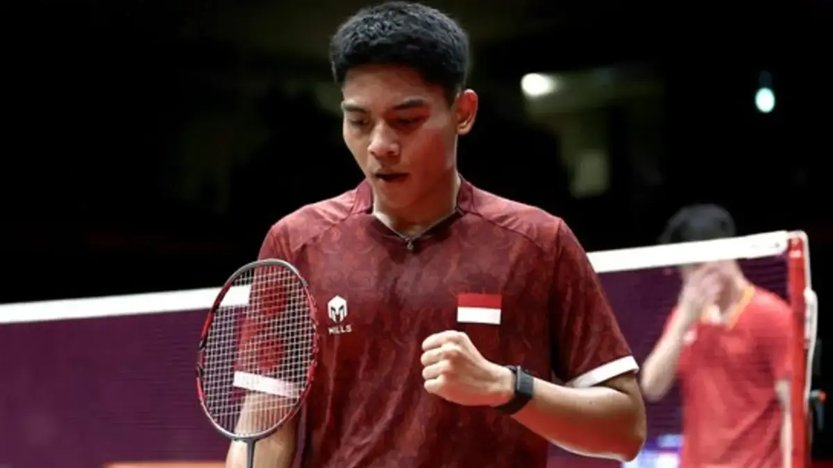 bed menang atas Weng Hongyang dan mengunci emas Asian Games 2026. (X.com/INABadminton)