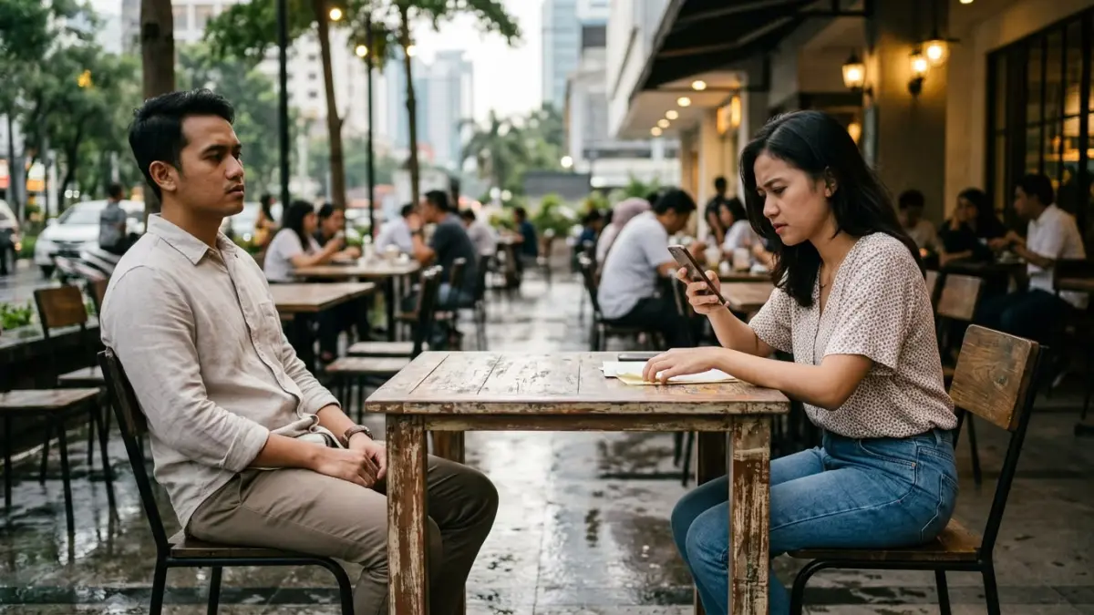 Siklus hubungan narsistik membuat korban meragukan realita dan sulit keluar. (Radar Tuban/ AI)