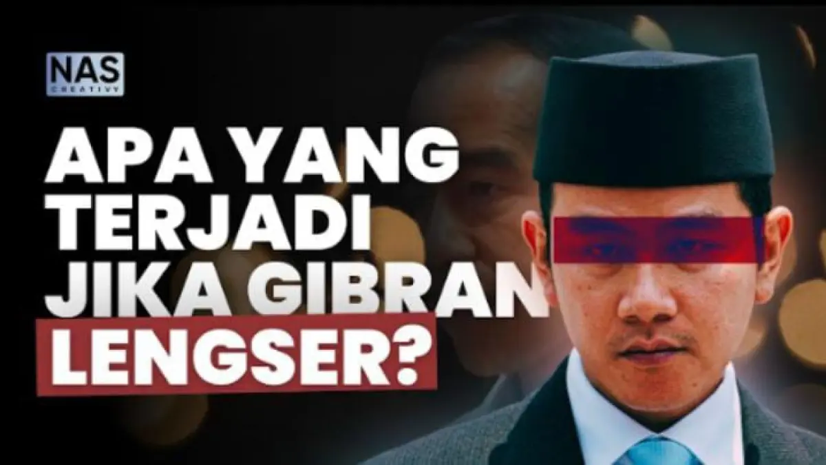 Sampul video YouTube kanal Nas Creativy mengenai potensi ancaman jika Gibran dimakzulkan. (youtube.com/ Nas Creativy)