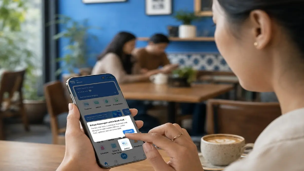 BRImo Junior BRI memungkinkan anak belajar mengelola keuangan digital dengan pendampingan orang tua.  (Dok. BRI)