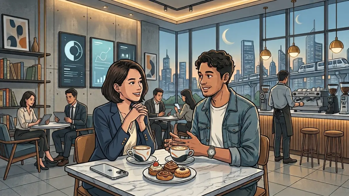 Ilustrasi perempuan tampak jatuh cinta dan merasa nyaman. (Radar Tuban/ AI)