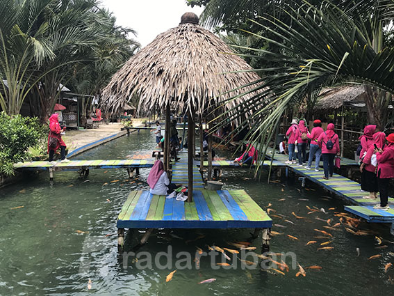 TERBILANG EKSIS: Wisata Pelang di Desa Tahulu, Kecamatan Merakurak. Tempat wisata ini merupakan BUMDes setempat.