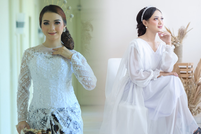 PENTINGNYA MENJADI CANTIK: Indah Yani, model asal Kecamatan Plumpang saat pemotretan di salah satu hotel di Tuban. Insert, Tiya, model lain asal Kecamatan Jatirogo. (Foto: Yudha Satria Aditama/ Radar Tuban)
