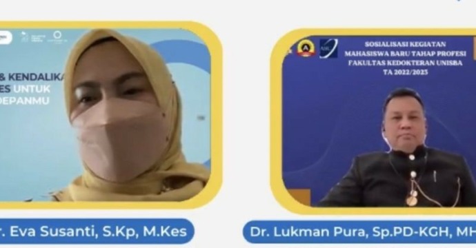 Tangkapan layar Direktur RSUD dr. H. Abdul Moeloek Lampung, Lukman Pura (kanan) dalam Siaran Sehat yang diikuti di Jakarta, Rabu (8/3/2023). (ANTARA/Hreeloita Dharma Shanti)