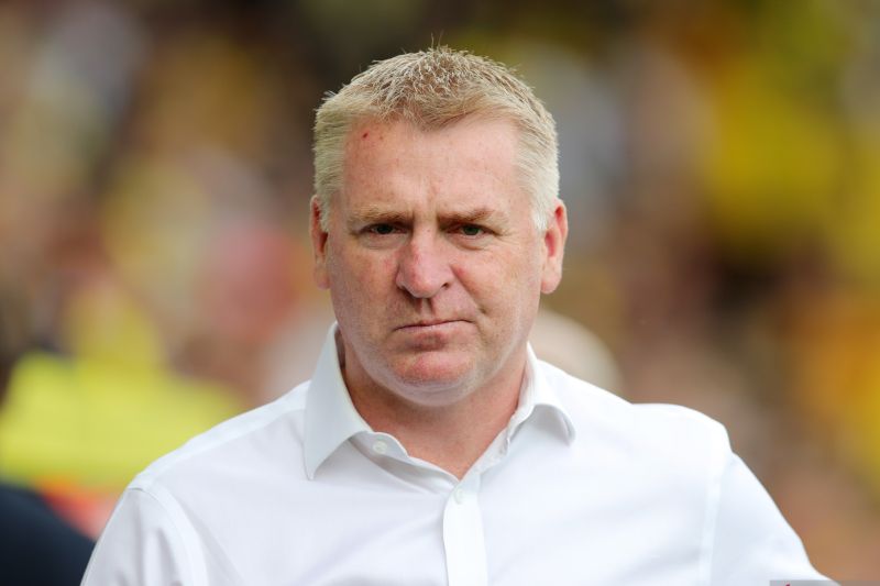 Dean Smith saat memimpin Norwich City dalam pertandingan Liga Premier Inggris lawan Tottenham di Carrow Road pada 22 Mei 2022. Dean Smith resmi ditunjuk sebagai pelatih sementara Leicester hingga akhir musim. ANTARA/REUTERS/CHRIS RADBURN