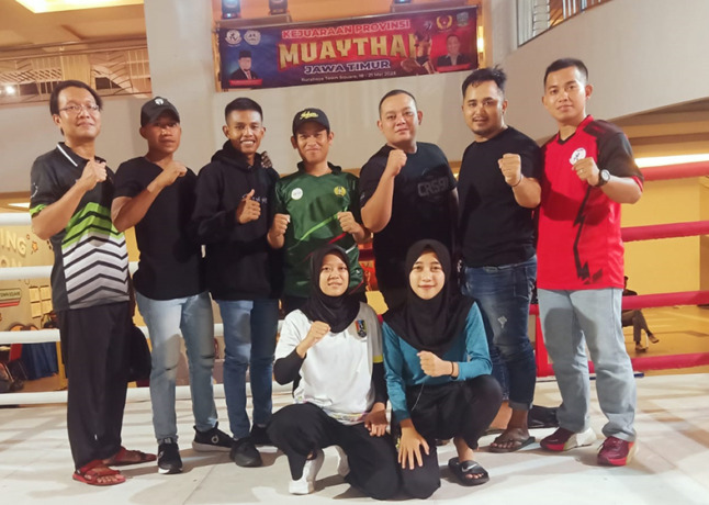 OPTIMIS: Atlet muaythai yang diproyeksikan tanding dalam ajang Porprov 2023 nanti. (Muaythai Tuban untuk Radar Tuban)