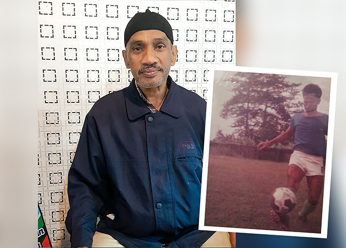 DARI BOLA KE PENGUSAHA: Abd Khayyi saat ditemui di sela-sela kesibukannya bisnis sarang burung walet. Inset Khayyi saat masih aktif bermain.